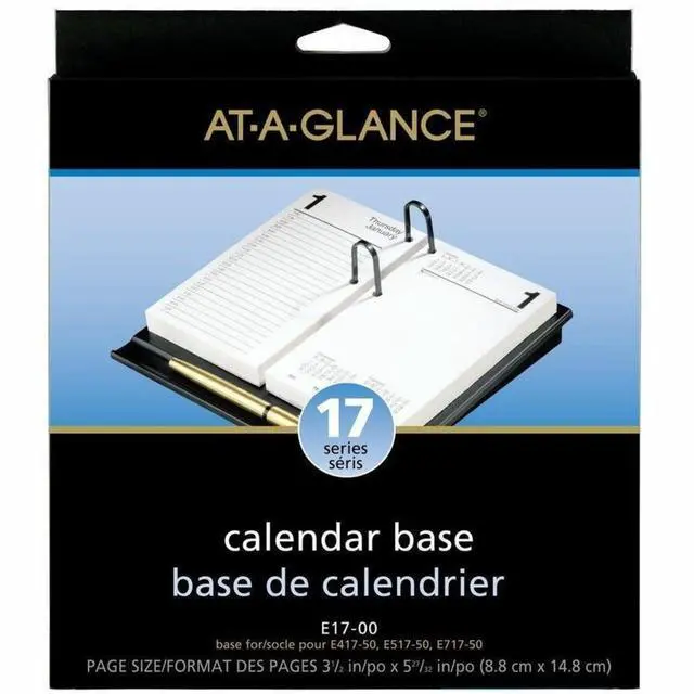 Alt view image 5 of 6 - Loose-Leaf Desk Calendar Base for 3.5 x 6 Inch Page Size, Black (E17-00)