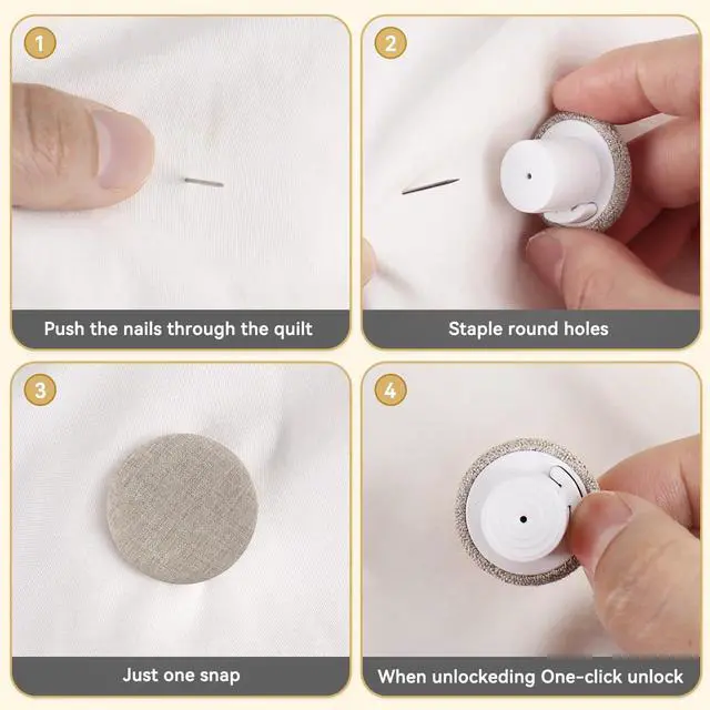 Alt view image 6 of 7 - Duvet Cover Clips, Non-Slip Comforter Fasteners, 6 Pack