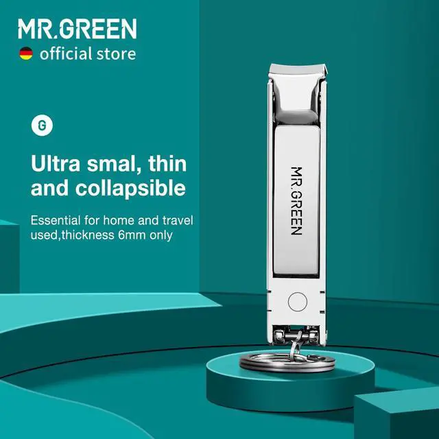 Alt view image 2 of 7 - Collapsible Nail Clippers Small and Thin Portable Travel Nail Scissors Cutter Stainless Steel Manicure Tools with Nail Files (Brown Leather Case+ Iron Box)
