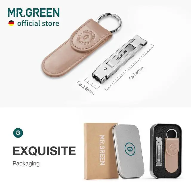 Alt view image 7 of 7 - Collapsible Nail Clippers Small and Thin Portable Travel Nail Scissors Cutter Stainless Steel Manicure Tools with Nail Files (Brown Leather Case+ Iron Box)
