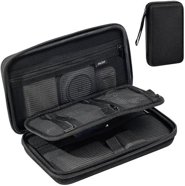 Main image of Large Hard Travel Electronic Organizer Case for MacBook Power Adapter Chargers Cables Tech Organizer Hard Drive USB Flash Disk SD Card Portable Electronics Accessories Bag -Black