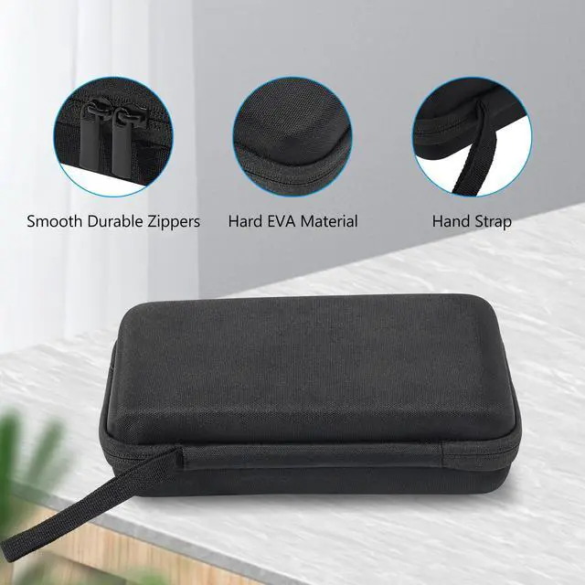 Alt view image 5 of 6 - Large Hard Travel Electronic Organizer Case for MacBook Power Adapter Chargers Cables Tech Organizer Hard Drive USB Flash Disk SD Card Portable Electronics Accessories Bag -Black