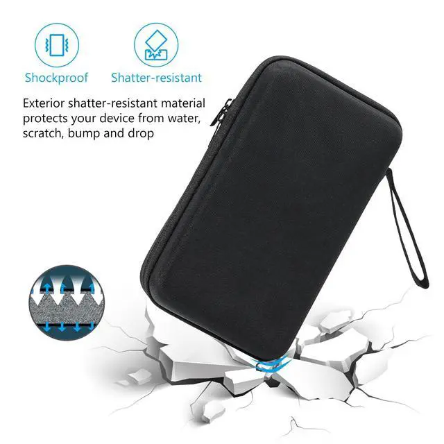Alt view image 6 of 6 - Large Hard Travel Electronic Organizer Case for MacBook Power Adapter Chargers Cables Tech Organizer Hard Drive USB Flash Disk SD Card Portable Electronics Accessories Bag -Black