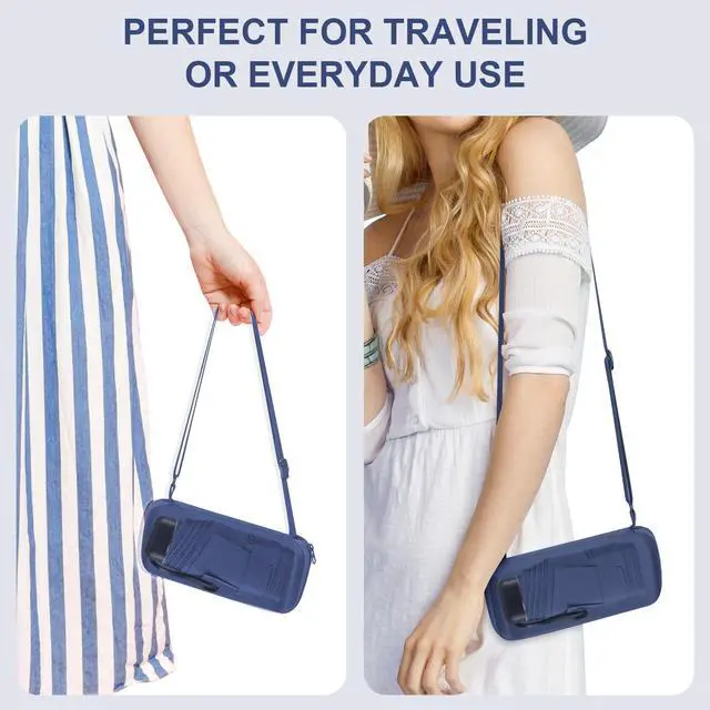 Alt view image 3 of 7 - Mini Umbrella with Case for Travel Purse Compact Tiny Sun Rain Dark Blue