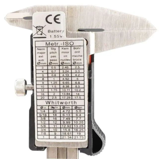 Alt view image 6 of 7 - Precision 100mm 4 Inch Digital Electronic Gauge Stainless Steel Vernier Caliper Micrometer (Small)