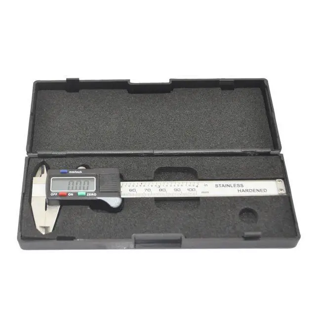 Alt view image 7 of 7 - Precision 100mm 4 Inch Digital Electronic Gauge Stainless Steel Vernier Caliper Micrometer (Small)