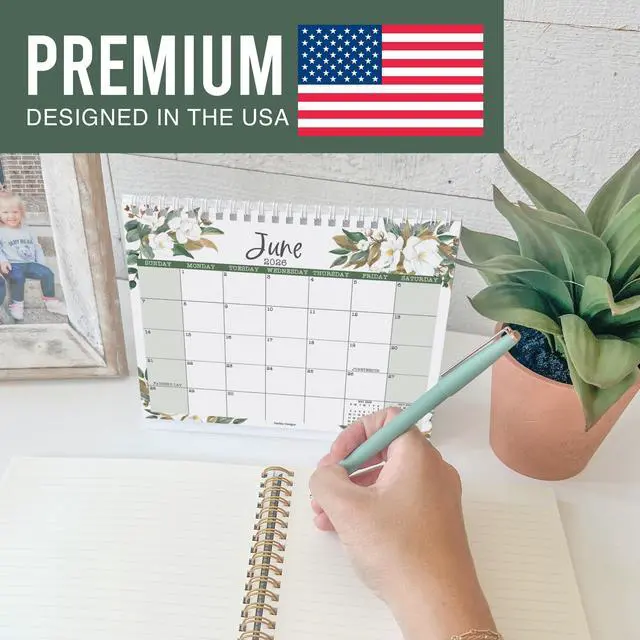 Alt view image 3 of 7 - Calendar 2026-2027 Standing Flip - 18-Month 2026 Desk Calendar Small for Home, Office & School, Standing Desks Calendars 2026-2027, Mini Desks Calendars, Back to School Teacher Gifts