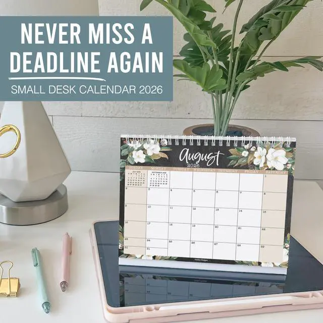 Alt view image 7 of 7 - Calendar 2026-2027 Standing Flip - 18-Month 2026 Desk Calendar Small for Home, Office & School, Standing Desks Calendars 2026-2027, Mini Desks Calendars, Back to School Teacher Gifts
