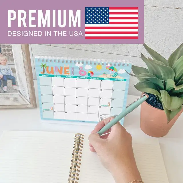 Alt view image 3 of 7 - Calendar 2026-2027 Standing Flip - 18-Month 2026 Desk Calendar Small for Home, Office & School, Standing Desks Calendars 2026-2027, Mini Desks Calendars, Back to School Teacher Gifts