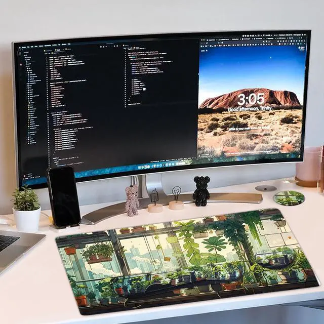Alt view image 7 of 7 - Large Mouse Pad, 4 in1 Kawaii Extended Mouse Pad Set Desk Pad Easy Typing for Typing Office Game 35.4 x15.7 in - Cute Cat