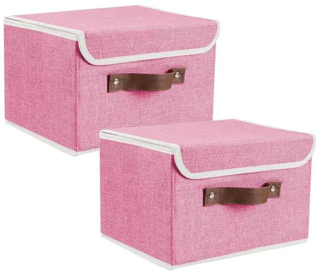Main image of 2Pack Storage Bins Boxes with Lids 15"x10"x10" Decorative Storage Baskets