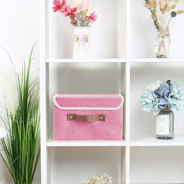 Alt view image 2 of 7 - 2Pack Storage Bins Boxes with Lids 15"x10"x10" Decorative Storage Baskets
