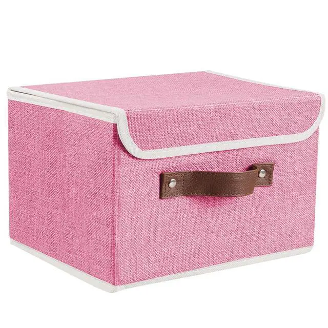 Alt view image 3 of 7 - 2Pack Storage Bins Boxes with Lids 15"x10"x10" Decorative Storage Baskets