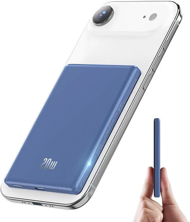 Main image of for Magsafe Power Bank iPhone, Ultra Slim Magnetic Portable Charger 5000mAh