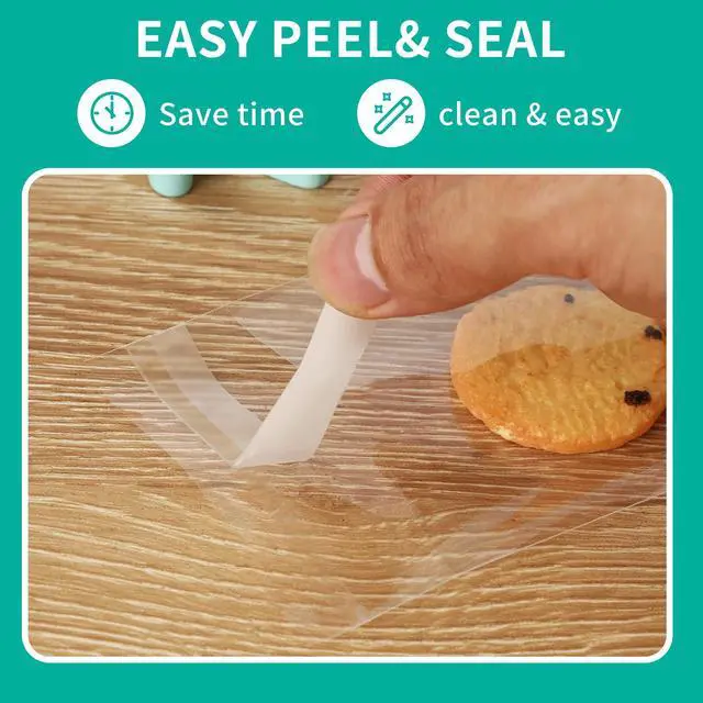 Alt view image 3 of 5 - 1000 Pcs - 4" x 6" Clear Plastic Cellophane Bags - Self Sealing Cello Bags for Bakery, Cookies, Photo, Prints, A1 Cards, Envelopes