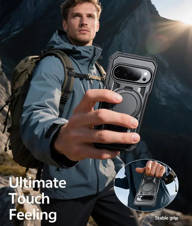 Alt view image 7 of 7 - Google Pixel 10 Pro XL Case with Magnetic Kickstand Black
