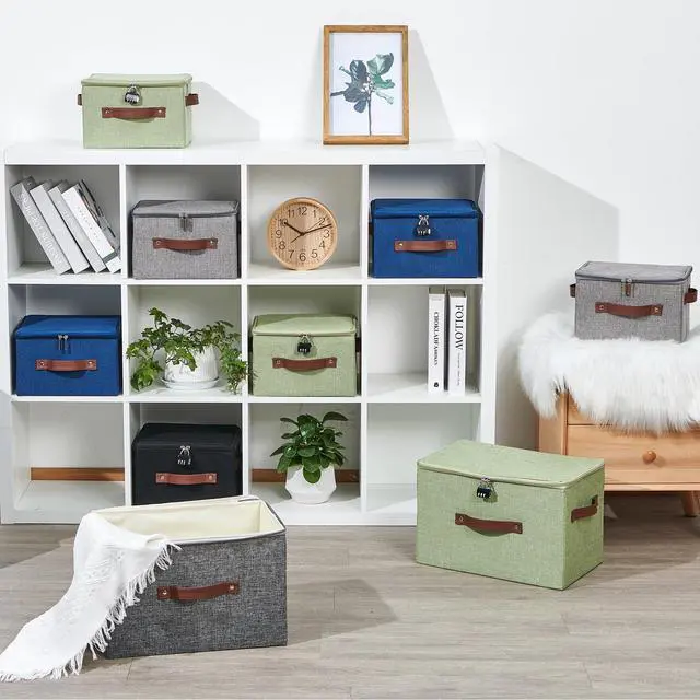 Alt view image 5 of 7 - Lockable Storage Bins Box with Zipper Lid Combination Lock