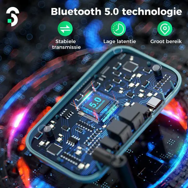 Alt view image 7 of 7 - Bluetooth 5.3 Transmitter Receiver for TV to 2 Headphones