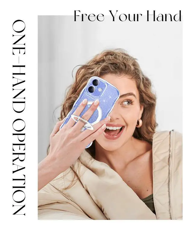 Alt view image 5 of 6 - Magnetic Stand for iPhone 16 Case with Screen Protector Clear