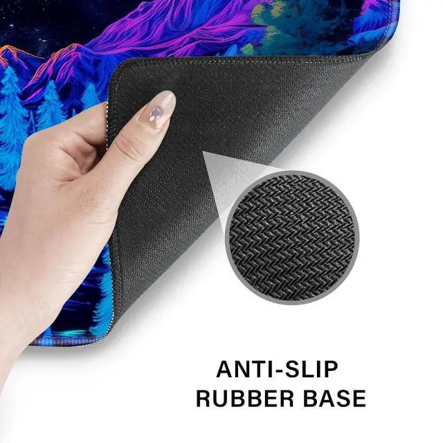 Alt view image 5 of 6 - Desk Pad and Keyboard Wrist Rest, Large Mouse Pad + Keyboard Pad+Mouse Wrist Support, Non-Slip Desk Mat Protector for Office, Home 31.5×11.8 Inches Waterfall