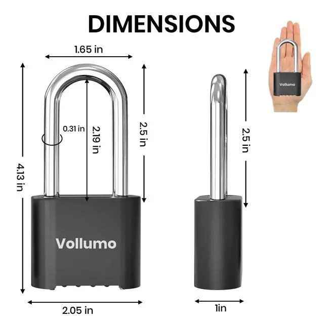 Alt view image 2 of 7 - Heavy Duty 4-Digit Combination Padlock