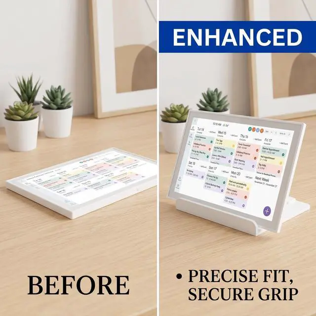 Alt view image 3 of 6 - White Desktop Stand Fit for Skylight Calendar Max 27 Inch