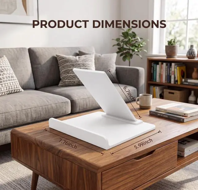 Alt view image 5 of 6 - White Desktop Stand Fit for Skylight Calendar Max 27 Inch