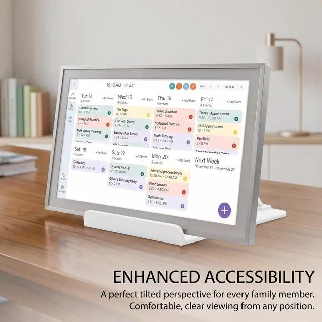 Alt view image 6 of 6 - White Desktop Stand Fit for Skylight Calendar Max 27 Inch