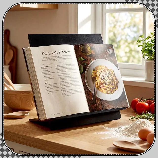 Alt view image 4 of 6 - 3 Pcs Wooden Sign Stands Black Calendar Stand for Desk Wooden Book Stand Easel L Shape Slant Back for Calendar Picture Artistic Work Decorative Plate Photo Menus Table Numbers 11x8.5 Inch