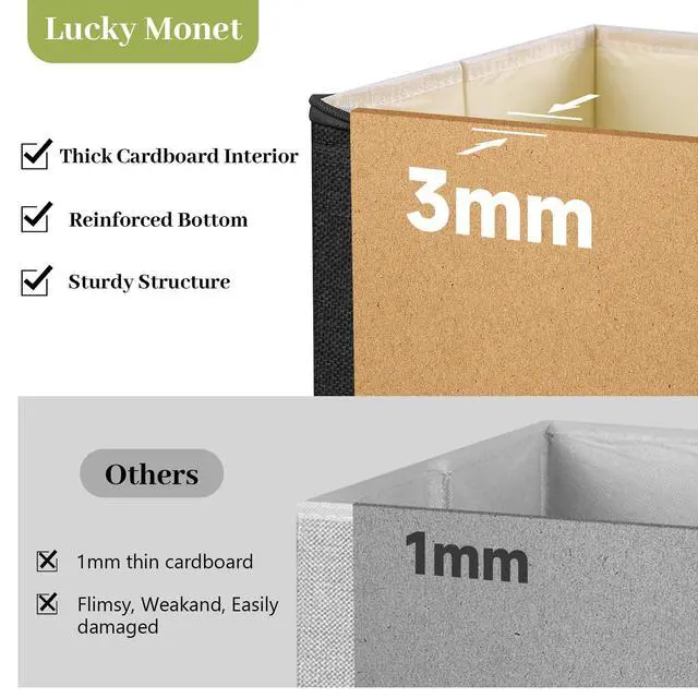 Alt view image 6 of 7 - Zipper Lids 17.7" x 13.8" x 10" Foldable Storage Boxes