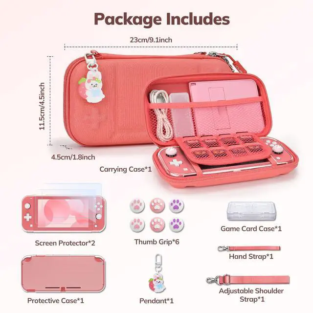 Alt view image 2 of 7 - Lite Case, 14 in 1 Accessories Kit for NS Switch Lite (2019)