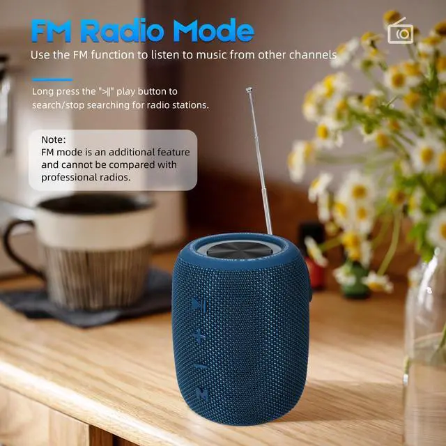 Alt view image 5 of 7 - Portable Bluetooth Speaker, BT5.3 Wireless Speaker 20W Bass Diaphragms with Multi LED Light Dynamic Modes, IPX6 Waterproof 16H Playtime supports FM Mode, TF, USB for Home, Cycling, Outdoor, Beach