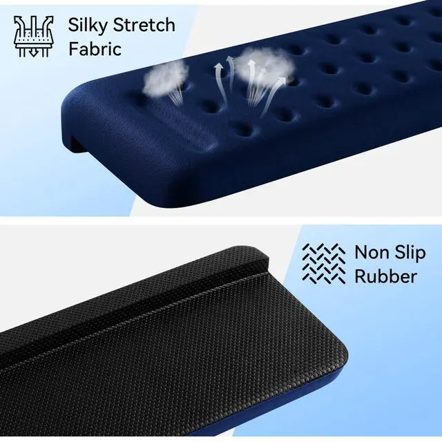 Alt view image 5 of 7 - Sushret L-Shaped Desk Elbow Pad for Desk, 2-Pack Elbow Rest, Dark Blue