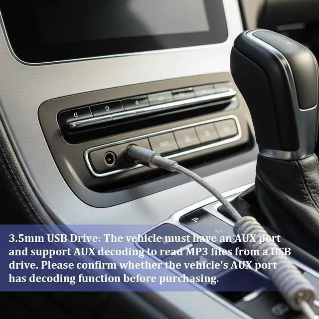 Alt view image 5 of 6 - 2 PCS Aux to USB Adapter - USB Female to 3.5mm Jack Audio Adapter for Flash Drive Car CD Player, Mp3 Music - Auxiliary Port