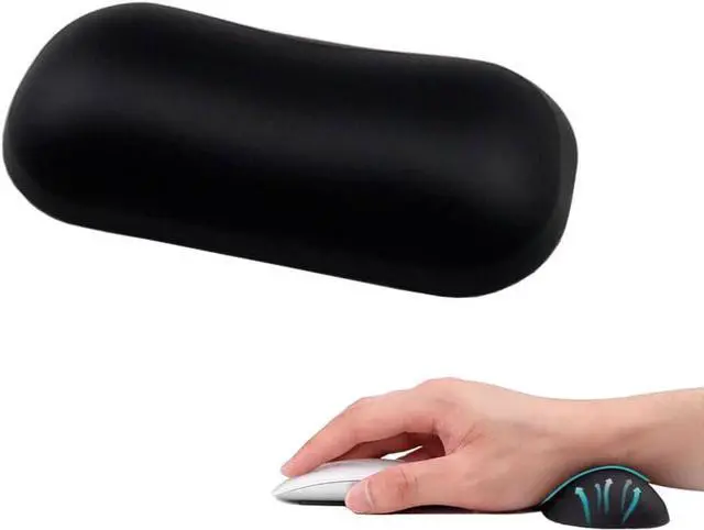 Main image of Wrist Rest for Mouse, Ergonomic Soft Silicone Wrist Cushion Support Pad, Mouse Wrist Pad with Non-Slip Base for Typing Pain Relief, Office, Home, Gaming, Computer, Black
