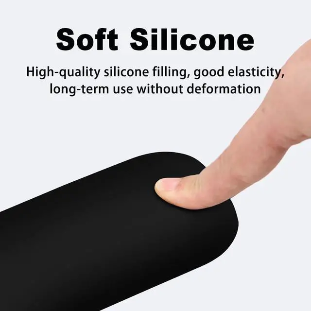 Alt view image 5 of 7 - Wrist Rest for Mouse, Ergonomic Soft Silicone Wrist Cushion Support Pad, Mouse Wrist Pad with Non-Slip Base for Typing Pain Relief, Office, Home, Gaming, Computer, Black