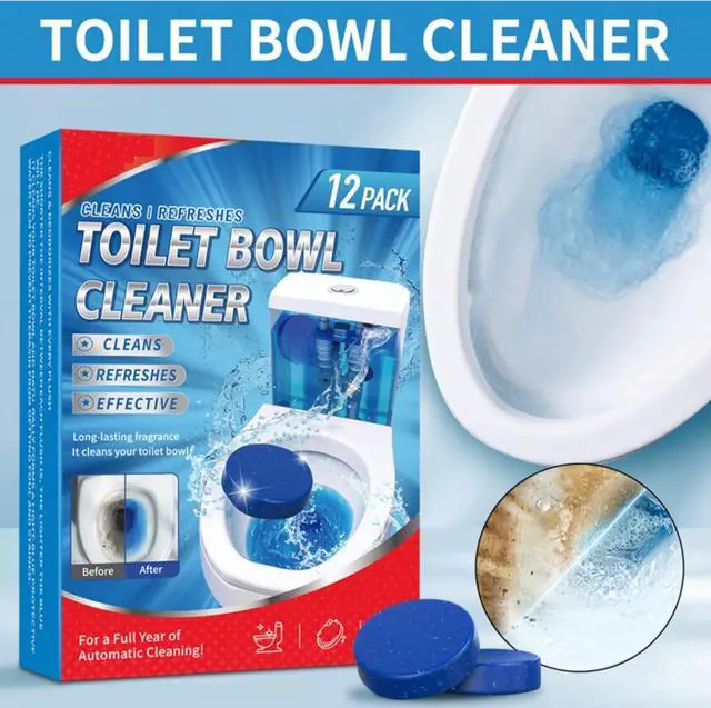 Alt view image 2 of 5 - Automatic Toilet Bowl Cleaner Tablets,Put in the Toilet Tank,12PC | Each tablet lasts for 7 days,Long-Lasting Bathroom Tank Cleaner with Refreshing Fragrance,toilet tank cleaner tablets