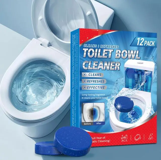 Alt view image 4 of 5 - Automatic Toilet Bowl Cleaner Tablets,Put in the Toilet Tank,12PC | Each tablet lasts for 7 days,Long-Lasting Bathroom Tank Cleaner with Refreshing Fragrance,toilet tank cleaner tablets