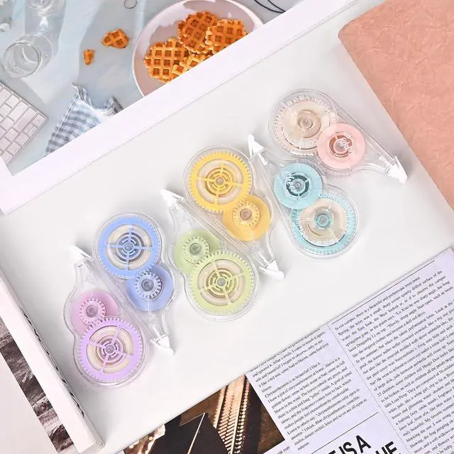 Alt view image 2 of 7 - 6 Pcs Correction Tapes for Instant Corrections, Easy To Use White Smooth Pull Out Tape, Aesthetic Correction Tape for School Office (Macaron)