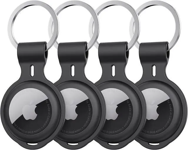 Main image of 4 Pack Compatible with AirTag Holder Case Silicone Tracker Tags Keychain | Waterproof Case Cover for Air Tag Holder Tracking Devices Item Finders Accessories Air tagHolder for Dogs Kids Bags Luggage