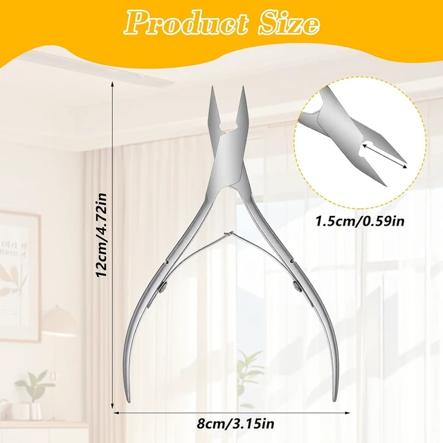 Alt view image 7 of 7 - Ingrown Toenail Clipper, Straight Blade Toenail Clippers for Seniors Thick Nails Stainless Steel Ingrown Nail Clipper Ultra-Slim 16mm Blade Cuticle Cutters for Seniors Men Women Seniors