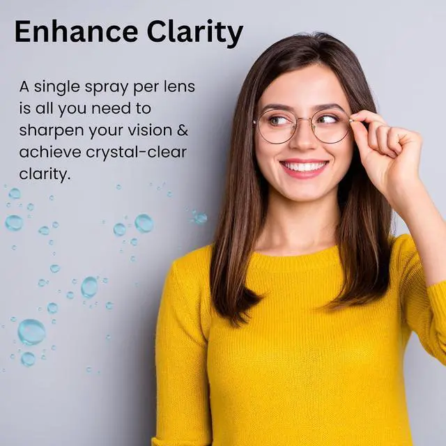 Alt view image 4 of 7 - Glare Guard Clear View Lens Cleaner with Microfiber Cloth, Anti-Streak Glasses Cleaner Spray, Pro-Grade Eyeglass & Sunglass Cleaner, Alcohol-Free Screen & Camera Lens Solution, Smudge-Free, 4oz