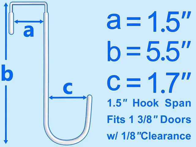 Alt view image 2 of 6 - Single Over Door Steel Hooks 6 Pack Fit 1-3/8" Door 5.5" White | Plastic Coated Rubber Feel Towel Rack Robe Coat Shoe Wreath Hanger No Damage No Scratch for Bathroom Heavy Duty Thin Top