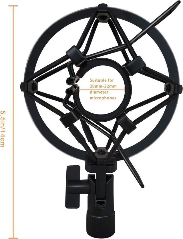 Alt view image 3 of 6 - Microphone Shock Mount Mic Holder For Samson Q2U SM58 ATR2100-USB Behringer Xm8500, Mic Clip Holder Mount for Diameter 28mm-32mm Dynamic Microphone Like AT2005-USB PGA48 PGA58