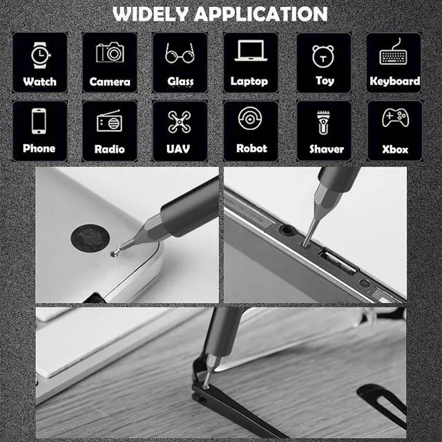 Alt view image 5 of 7 - Precision Screwdriver Set, 27 in 1 Small Screwdriver Set Magnetic, Mini S2 Steel Bits with Tweezers, Magnetic Mini Repair Tool Kit for Laptop, Phone, PC, Glasses, Watch, Electronic