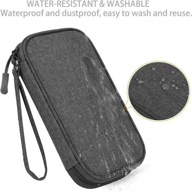 Alt view image 5 of 7 - Electronic Organizer Travel USB Cable Accessories Case Bag, Waterproof Electronics Accessories Bag Organizer Case for USB, Cable, Cord, Charger, Phone, Power Bank, Earphone (Dark Gray)