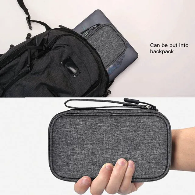 Alt view image 3 of 7 - Electronic Organizer Travel USB Cable Accessories Case Bag, Waterproof Electronics Accessories Bag Organizer Case for USB, Cable, Cord, Charger, Phone, Power Bank, Earphone (Dark Gray)