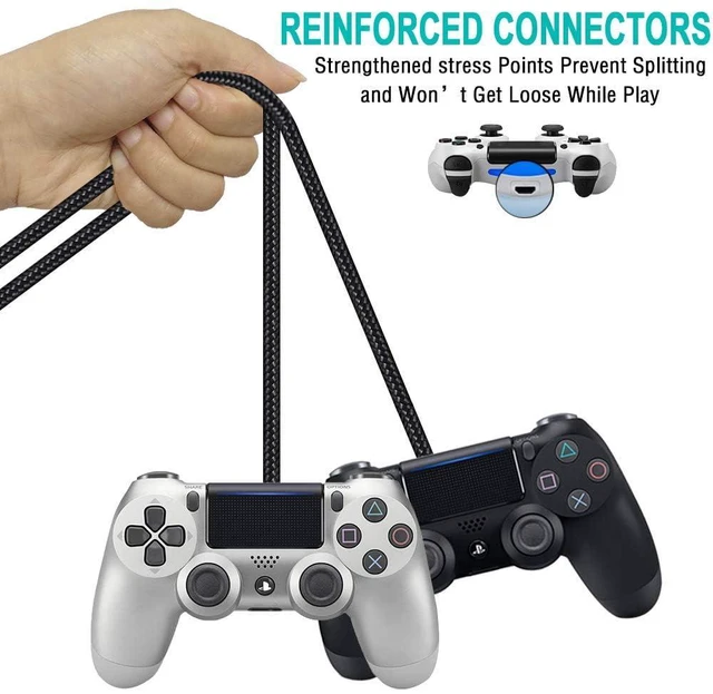 Alt view image 3 of 5 - PS4 Controller Charger Cable for Xbox One Controller,Micro USB Cable PS4 Charger Cord for Sony PlayStation 4 DualShock,PS 4 Slim/Pro Game Consoles,Braided Micro B Charging Wire for Xbox One S/X 10ft