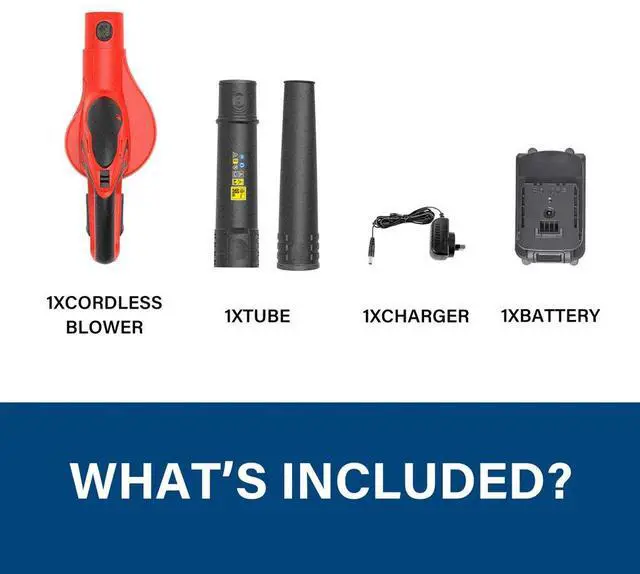 Alt view image 6 of 7 - TOPEX 20V MAX Cordless Leaf Blower with 1.5Ah Battery and Charger