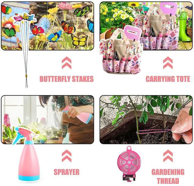 Alt view image 7 of 7 - Monika 20Pcs Garden Tool Kit Set Garden Tools For Woman Gifts